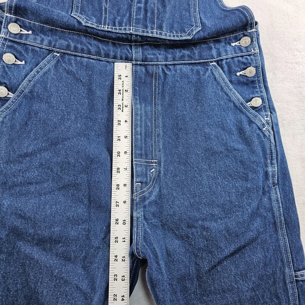 Levi's Denim Bib Overalls Carpenter Workwear Dungarees Pockets Adult Small Work